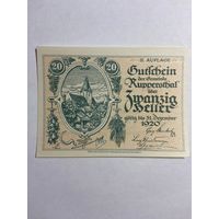 20 геллеров (нотгельды) 1921 г. Австрия.-0812