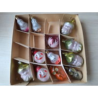 Набор елочных игрушек - клоуны бегемотики совы лесовички