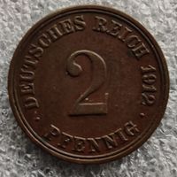 Германия 2 пфеннига  1912 г.  "А"