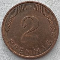 Германия 2 пфеннига 1989 г. G
