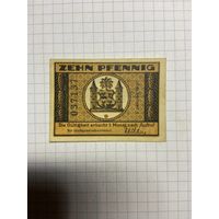 Нотгельд 10 пфеннигов 1921 год. -2712