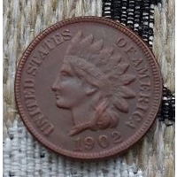 США 1 цент 1902 года. Индеец. Предложи свою цену или обмен!