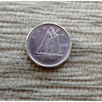 Werty71 Канада 10 центов 2008 Елизавета 2 Корабль гафельная канадская рыбацкая шхуна