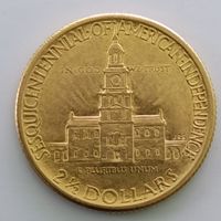 2,5 доллара 1926 США, Филадельфия KM #167 (150 лет Независимости), тираж 46.019 экз.