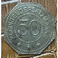 Монета 50 пфеннигов 1919 год. Веймарская республика. Дальсхайм (Гессен) Мебельные фабрики Филиппа Меркеля