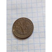 5 франков 1956 года Французская западная Африка