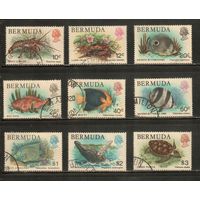 Бермуды-1978(Мих.355-367) , ** , Морская  Фауна,  Рыбы, Раки, Черепаха