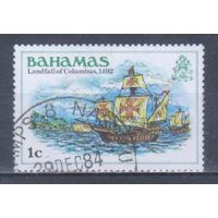 [120] Багамы 1980. Корабли.Парусники.Колумб. Гашеная марка.