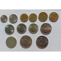 Россия, 13 монет разного типа, с рубля