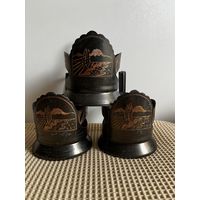 ПОДСТАКАННИКИ " ГОРА АРАРАТ, АРМЯНСКИЙ ПЕЙЗАЖ. ", МЕДЬ, АРМЕНИЯ. НЕЧАСТЫЕ. В НАЛИЧИИ 3 ШТУКИ. ЦЕНА УКАЗАНА ЗА 1 ШТУКУ. СМ. ОПИСАНИЕ.