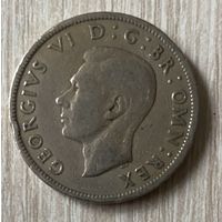 Монета 2 шиллинга 1951 год. Великобритания. Король Георг VI