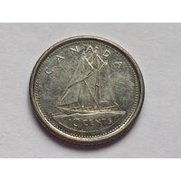 Канада 10 центов 2002 г. 50 лет правления Елизаветы. Юбилейная.