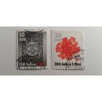 ГДР 1990. 100 лет 1 мая. Полная серия