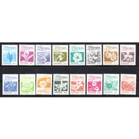Стандартный выпуск Цветы Никарагуа 1986 год серия из 16 марок
