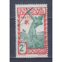 [1215] Французские колонии. Французская Гвиана 1929. Индеец с луком.2с. МН