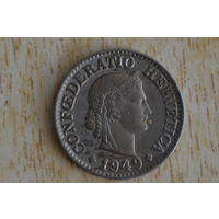 Швейцария 10 раппенов 1949