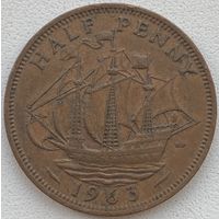 Великобритания 1/2 пенни 1963 г.