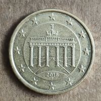 Германия 10 евроцентов 2018 г., отметка мд. "F" - Штутгарт, KM# 254