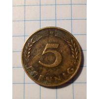 5 пфеннигов Германия 1950 D
