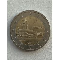 2 евро Германия 2026 год BREMEN