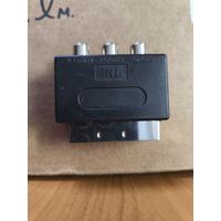 Переходник SCART - 3 RCA гнездо,