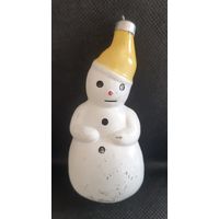 Игрушка ёлочная Снеговик, стекло. СССР