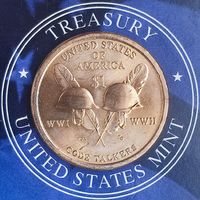 США 1 доллар 2016г. (D). Индейцы-радисты