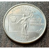 США , 1999    D    Квотер штата Пенсильвания    ( 1-6-7 )