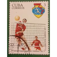 Куба 1977. Спорт. Волейбол. Марка из серии