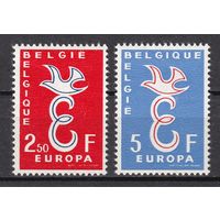 93.Bg. Бельгия. Европа. 1958 г. Полная серия. Mi.##1117 -1118(*).