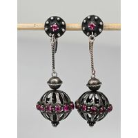 Редкие Серьги серебро 875 пр. СССР (корунд) С рубля