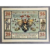 Нотгельд , 25 пфеннигов, Плауэ 1921 год. Веймарская республика