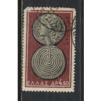 Греция Кор 1959 Монеты Крита Аполлон Лабиринт #813