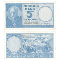 НОРВЕГИЯ 5 Крон 1961 г., P-30g (Фритьоф Нансен)