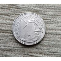 Werty71 Барбадос 25 центов 1981 Сахарная мельница Моргана Льюиса
