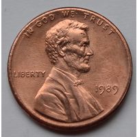 США, 1 цент  1989 г.