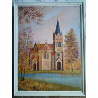 "Крестовоздвиженский костёл". Картина неизвестного художника. 1997 г.