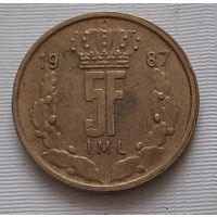 5 франков 1987 г. Люксембург