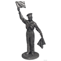 Статуэтка Матрос-сигнальщик ВМФ СССР Оловянный сплав