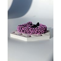 Широкий вязаный браслет из бисера