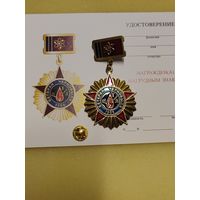 Знак на малой колодке Ветеран Чернобыля.