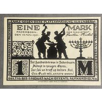 Нотгельд 1 марка 1921 год. Падерборн. Веймарская республика.