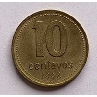 Аргентина 10 сентавос 1992 год
