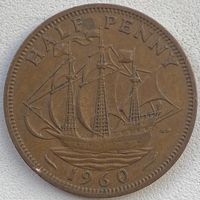 Великобритания 1/2 пенни 1960 г.
