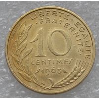 Франция, 10 сантимов 1963 г.