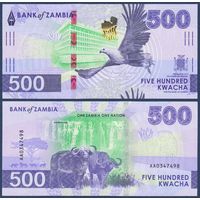 Замбия, 500 квача 2024 г., P-W67, UNC