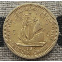 5 центов 1955 Восточные Карибы