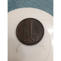 Нидерланды 1 цент 1958