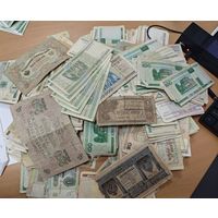 Огромный лот банкнот. Более 1000 штук. Разные.