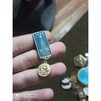 Значок олимпиада дзюдо 1980